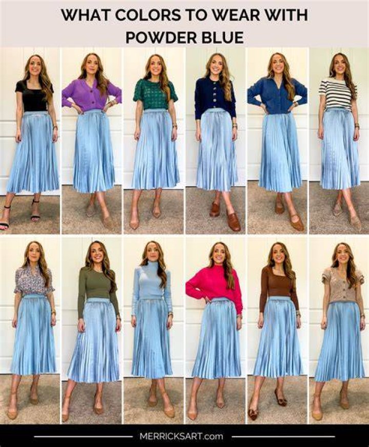 What colors go with powder blue?