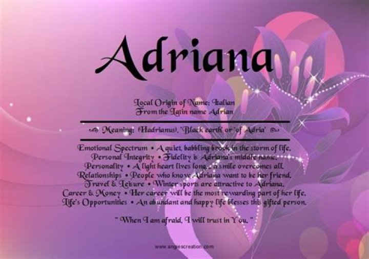 What does adrianna mean in spanish?