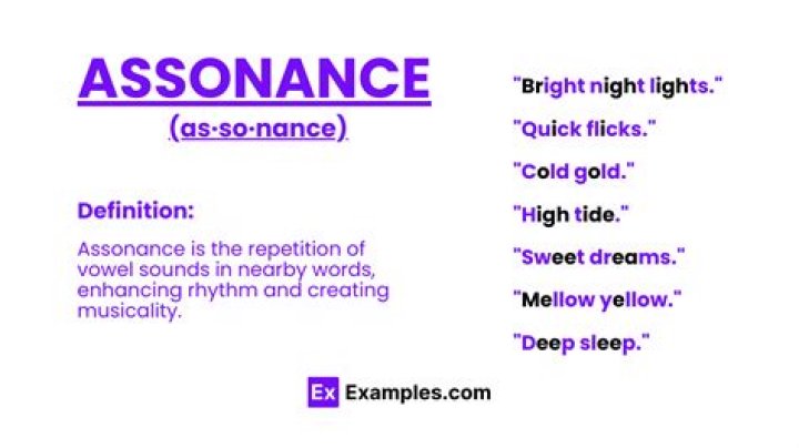 What does assonance mean?