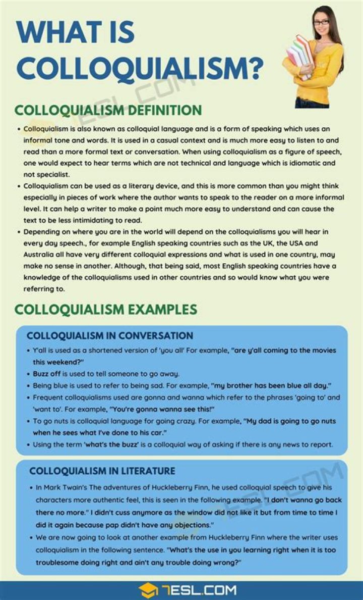 What does colloquialism mean?