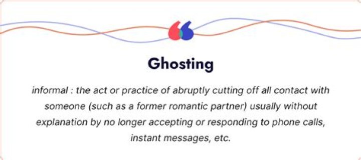 What does ghosted mean?
