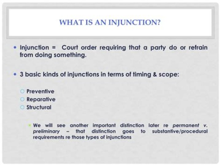 What does injunction mean?