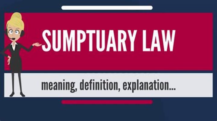 What does sumptuary law mean?