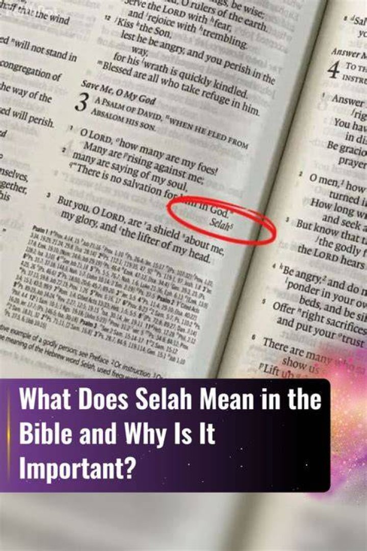 What does the selah mean?