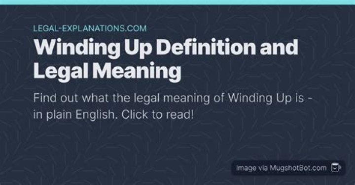 What does winding up mean?