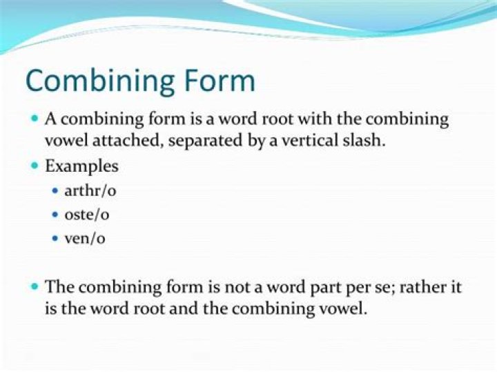 What is a combining form?