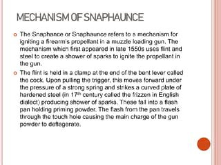 What is a snaphance used for?