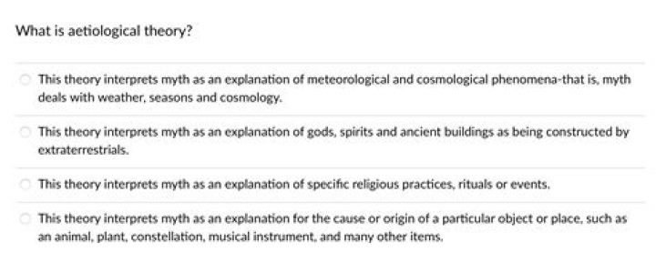 What is aetiological theory?