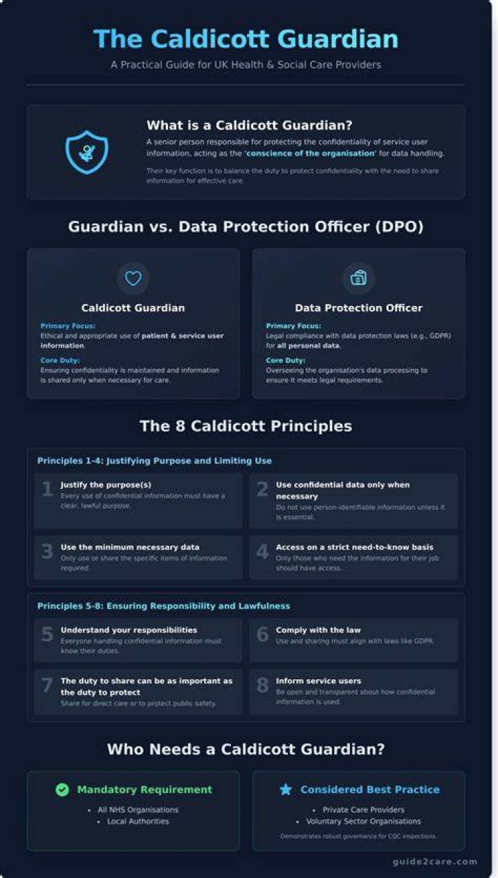 What is caldicott guardians main role?