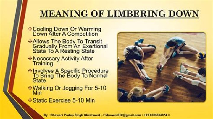 What is limbering down and its benefits?