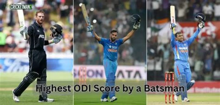 What is the highest odi score by a batsman?
