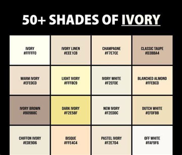 What shade of white is ivory?