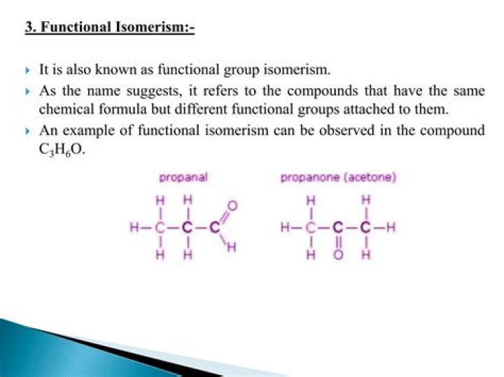 Whats a functional isomerism?