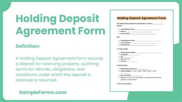 Whats a holding deposit?