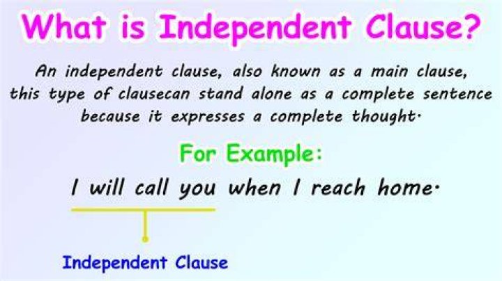 Whats a independent clauses?