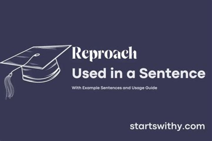 Whats a sentence for reproach?