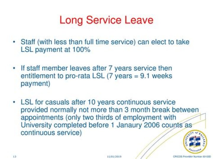 Whats pro rata long service leave?