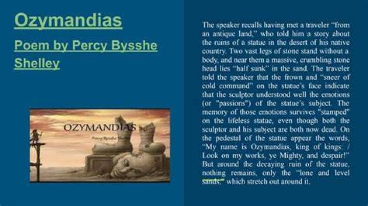 When did percy bysshe shelley wrote ozymandias?