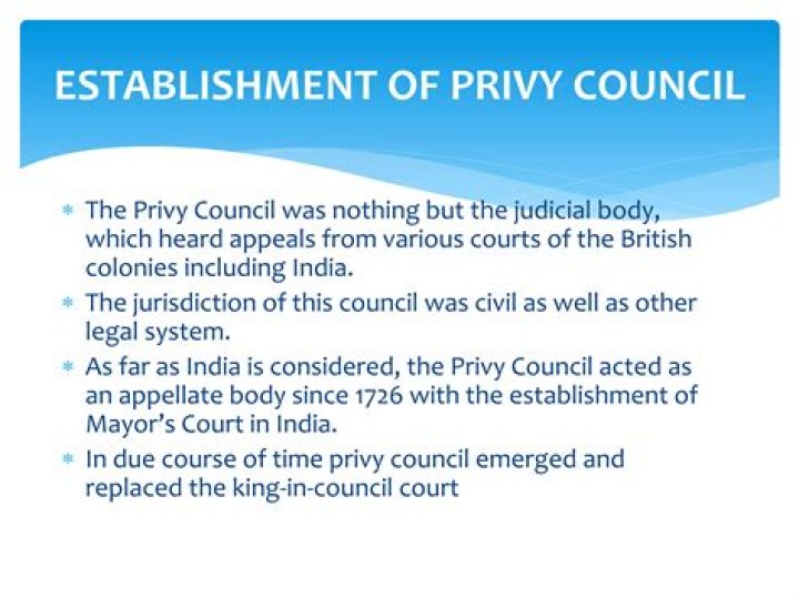 When did the privy council end?