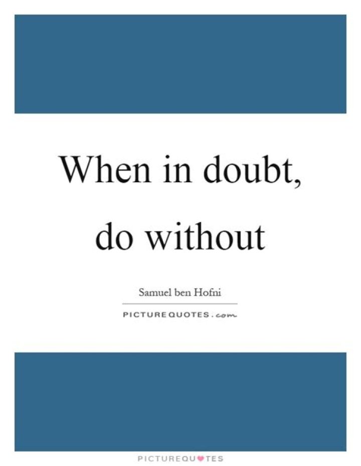When in doubt do nought?