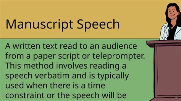 When is manuscript speech used?