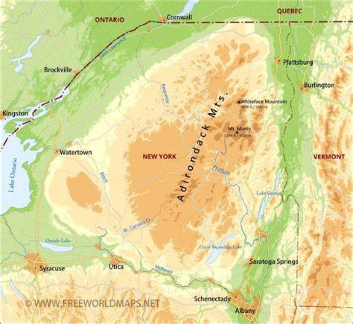 Where are the adirondack mountains?