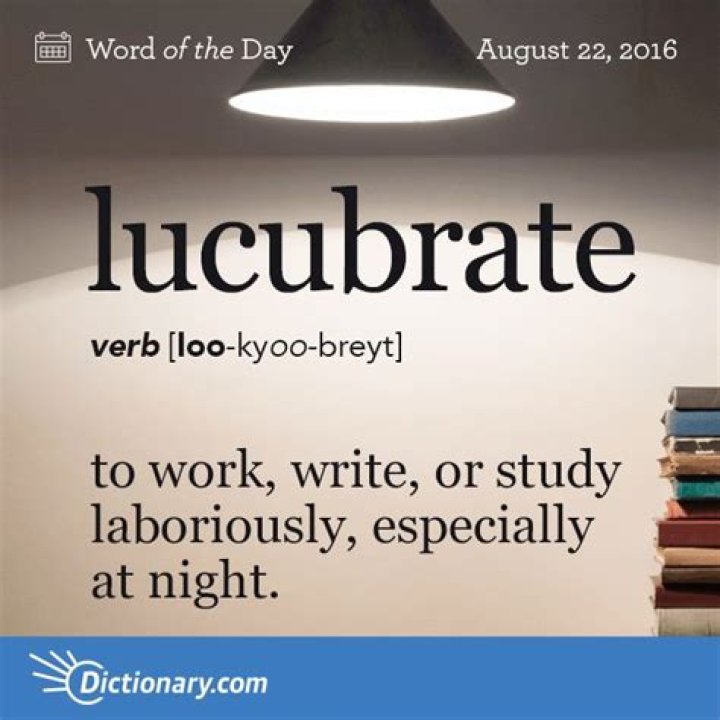 Where does the word lucubrate come from?