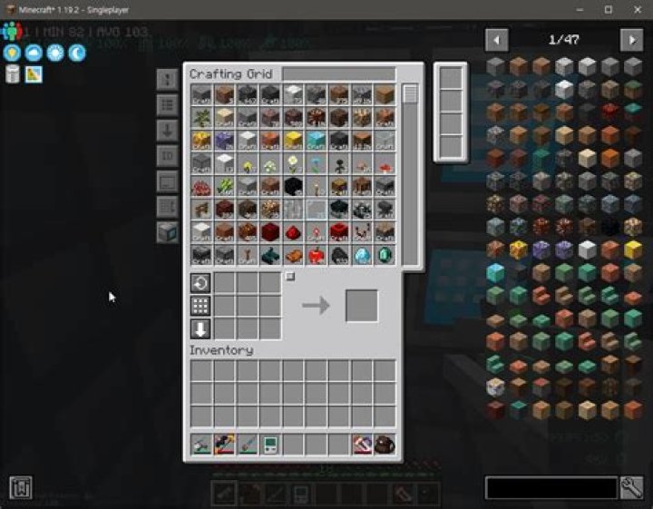 Where is crafting grid in minecraft?