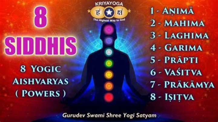 Which are 8 siddhis?