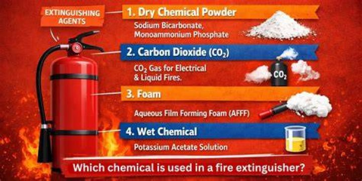 Which chemical is used in fire extinguisher?