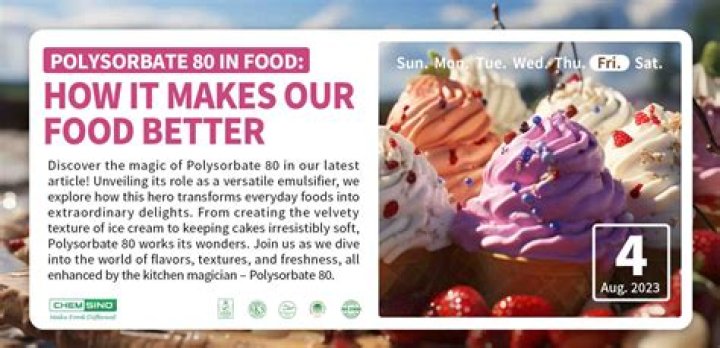Which foods contain polysorbate 80?