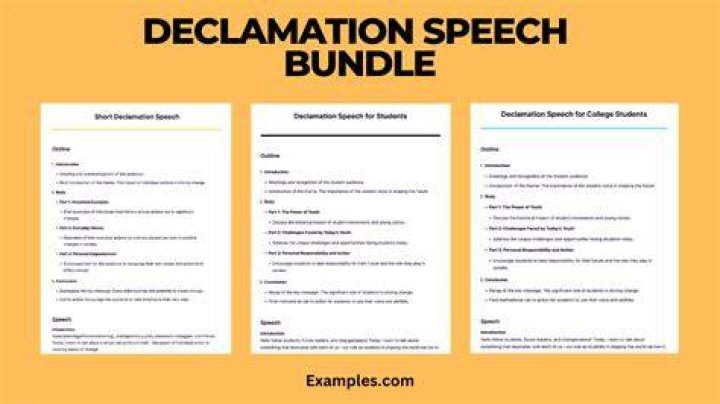 Which is an example of declamation?