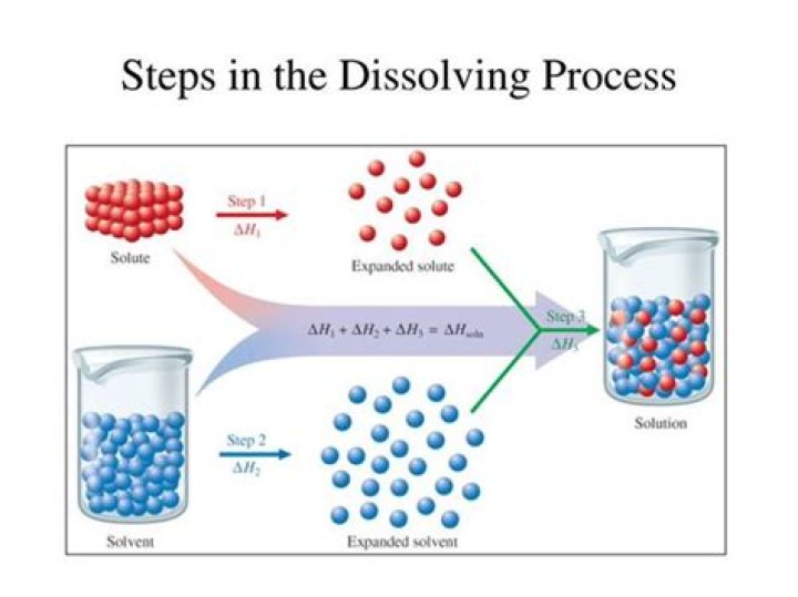 Which is true about the dissolving process in water?
