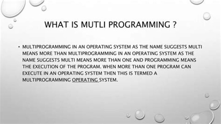 Which one is multiprogramming?