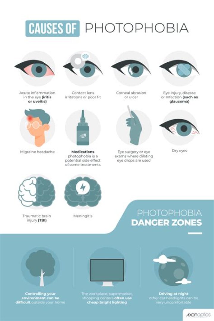 Who definition of photophobia?