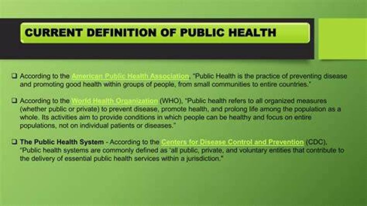 Who public health definition?