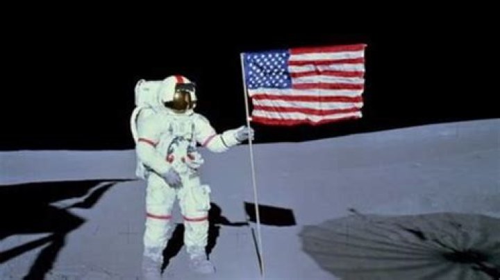 Who put the american flag on the moon?