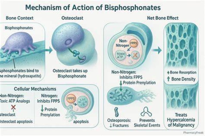 Why bisphosphonates is the drug of choice for osteoporosis?