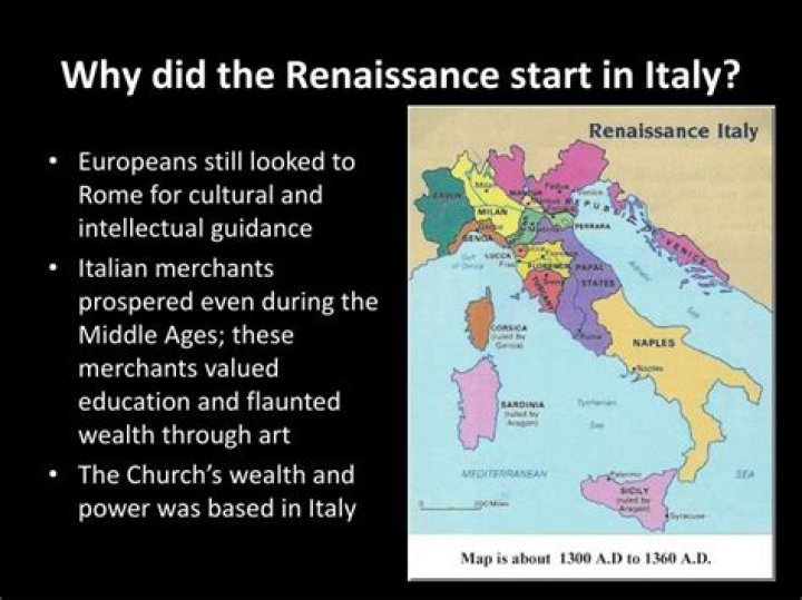 Why did the renaissance began in italy?