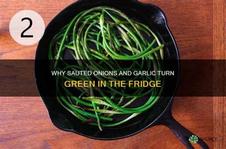 Why do sauteed onions turn green?