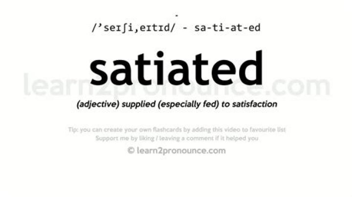 Why does satiate mean?