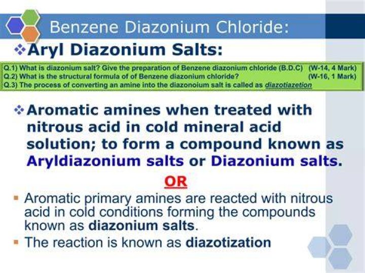 Why must diazonium salt be kept cold?