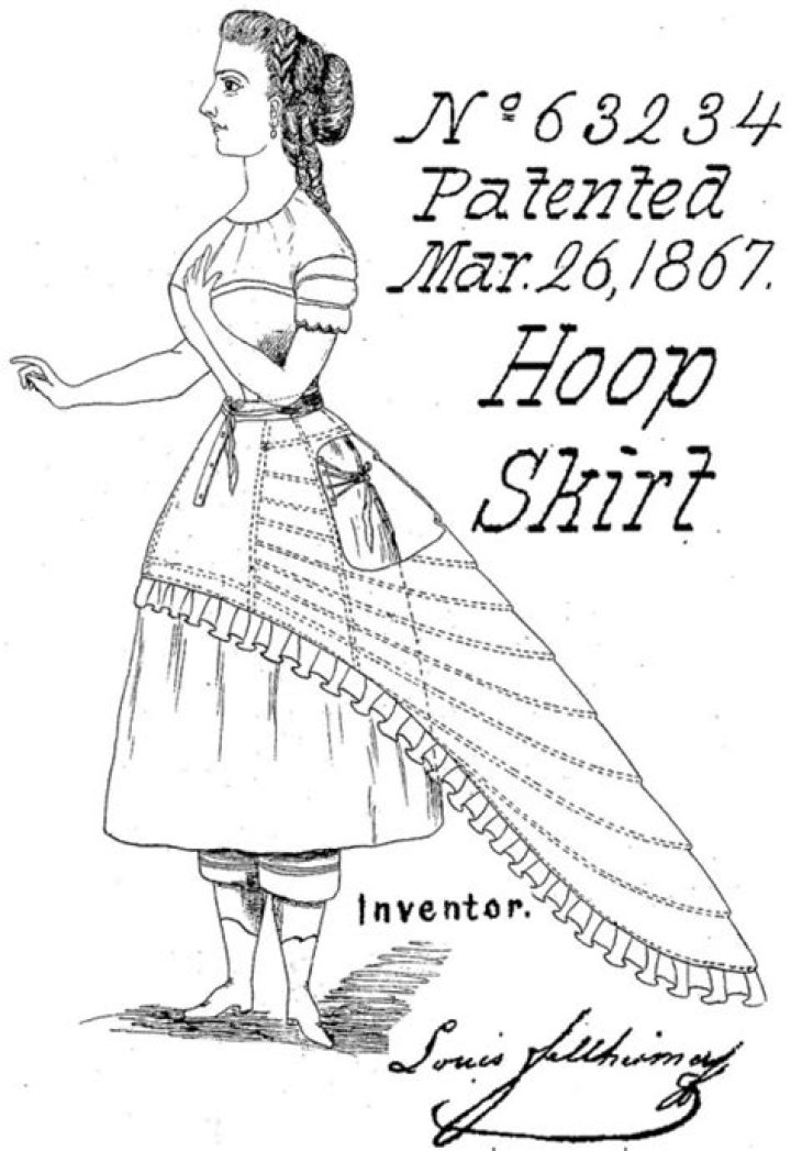 Why were hoop skirts invented?