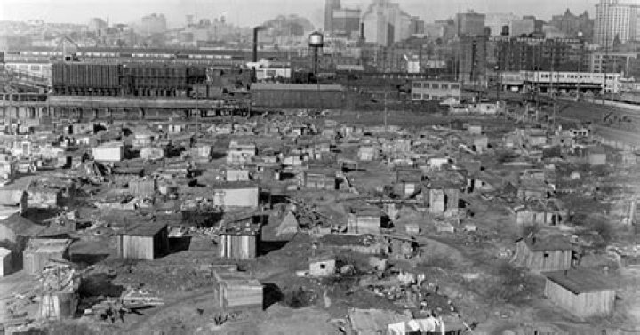 Why were shantytowns often called hoovervilles?