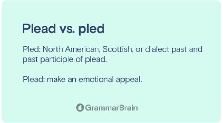 Will be plead or pleaded?