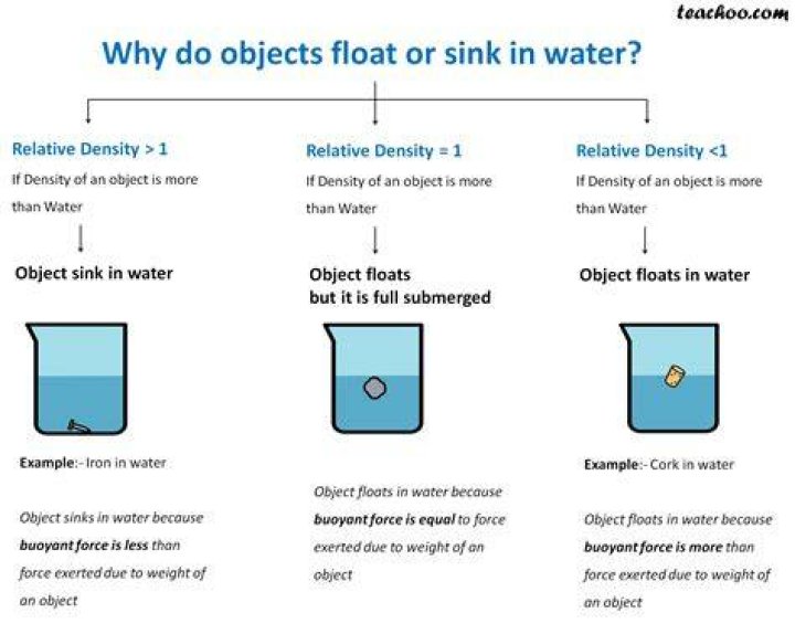 Will iron float in water?